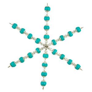 Silver Moon Snowflake Ornament/Window Suncatcher